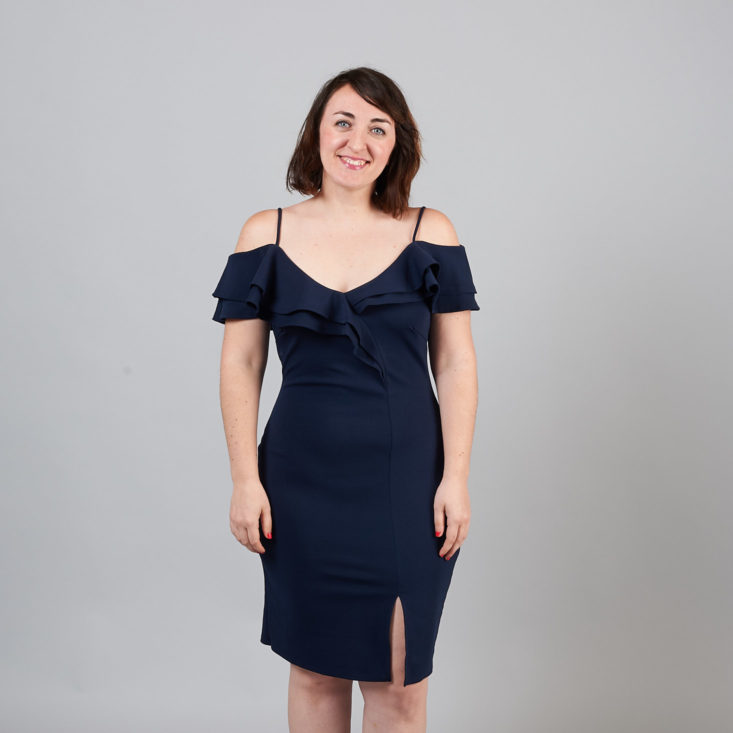 golden tote navy dress