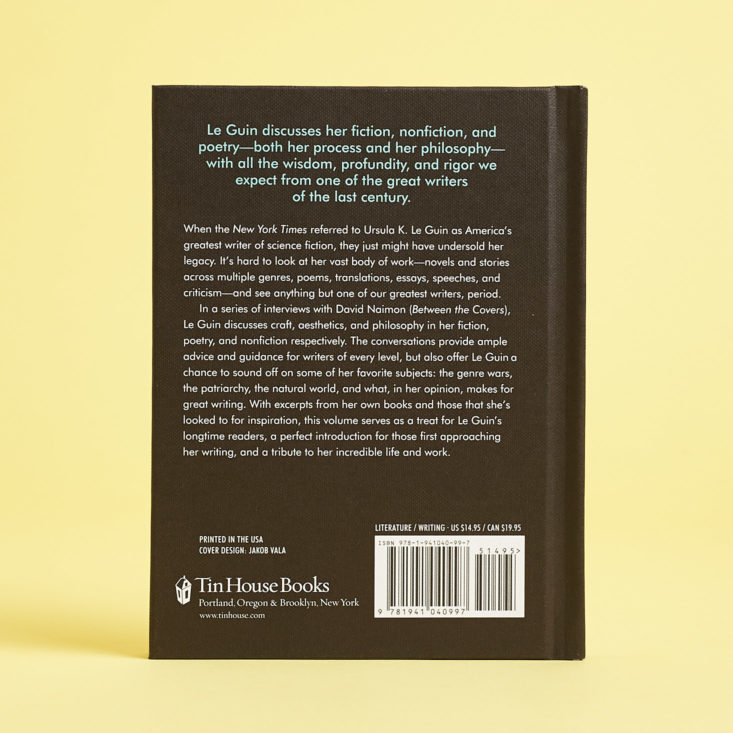 indiespensable back of ursula k le guin on writing book