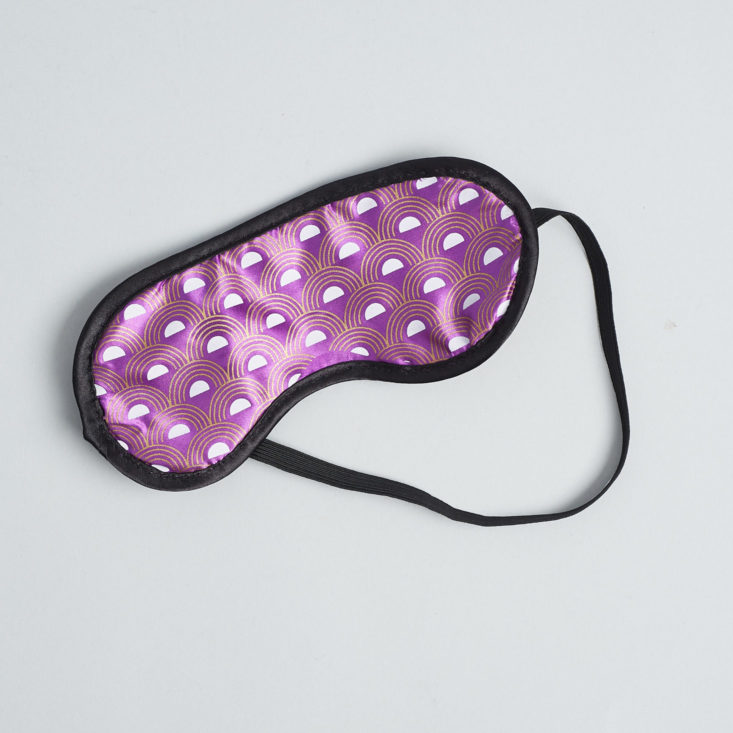 monthly mystery box of awesome purple eye mask