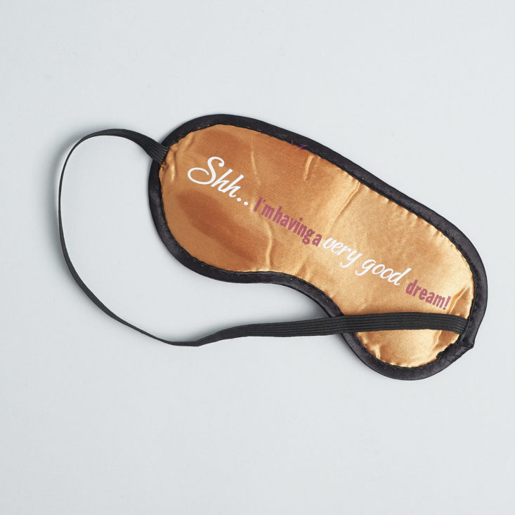 monthly mystery box of awesome silky eye mask