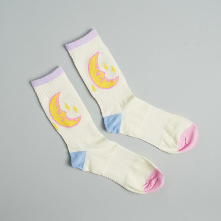 quirky crate moon crew socks