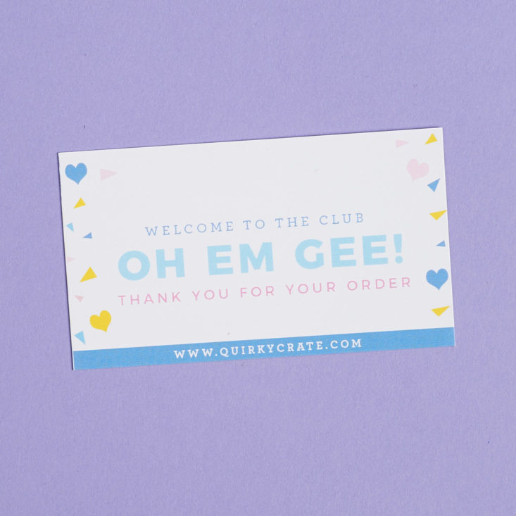 quirky post oh em gee card
