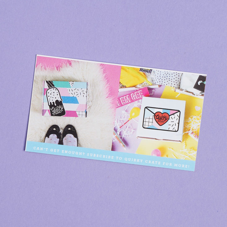 quirky post info card