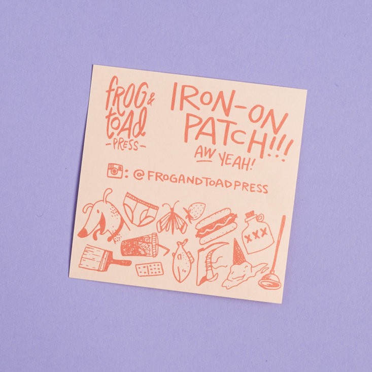 quirky post iron on patch