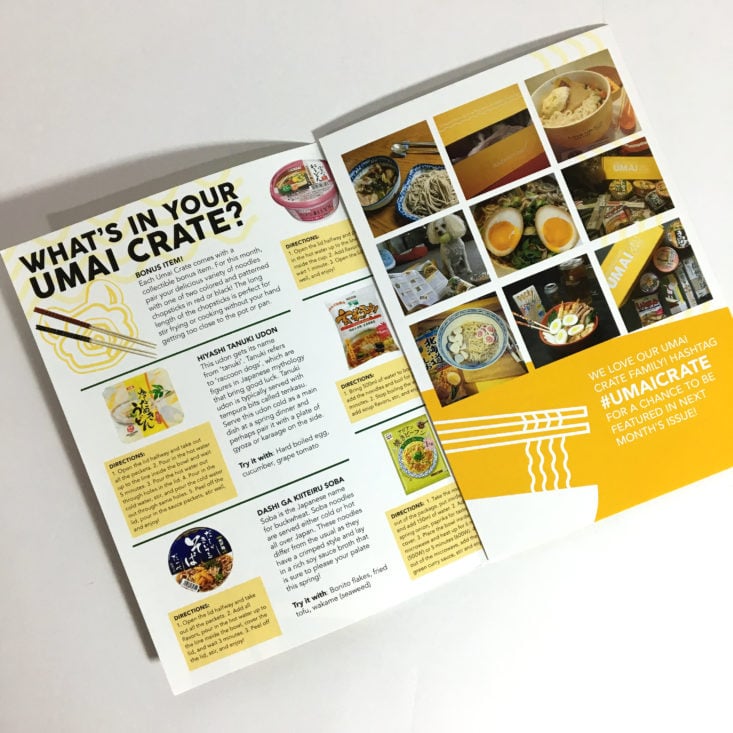 Umai Crate May 2018 - Booklet open