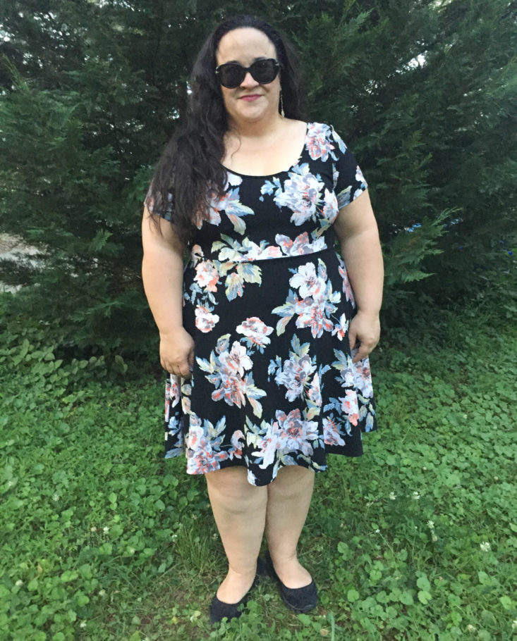 SOPRANO - Floral Scoop Back Fit And Flare Dress