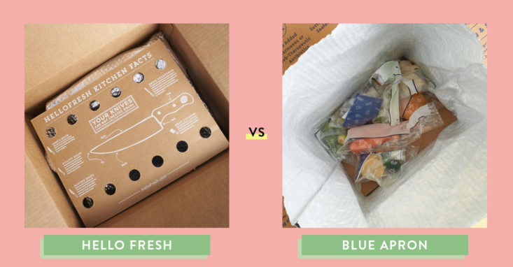 blue apron vs. hello fresh packaging