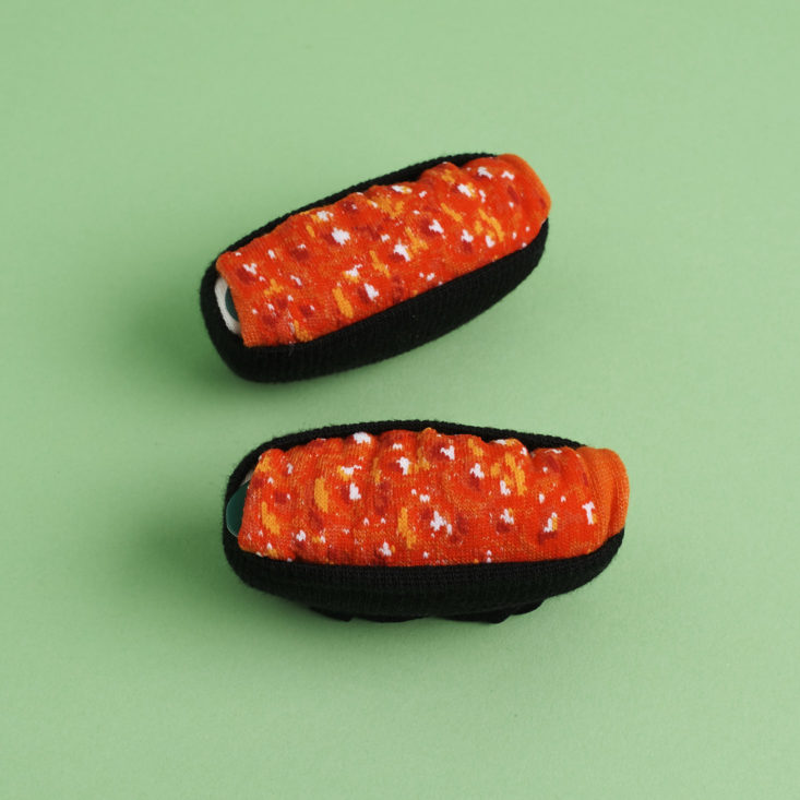 Sushi Socks rolled up, out of package