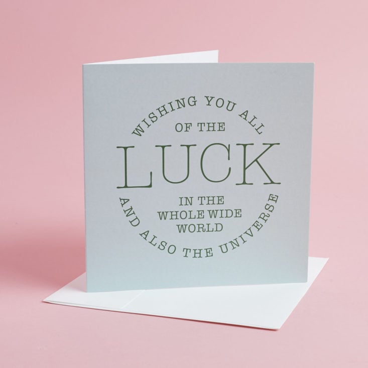wishing you all the luck card