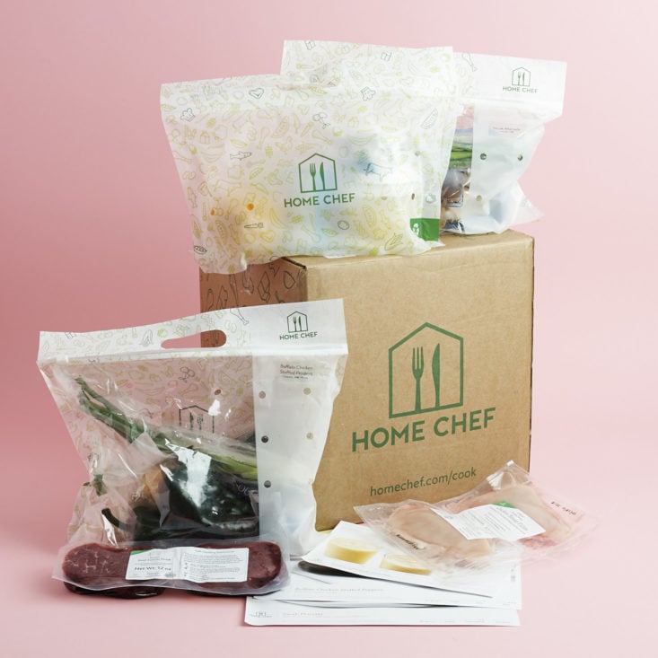 three meals with Home Chef box