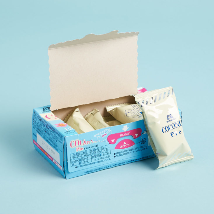 japan crate box of coconut pies
