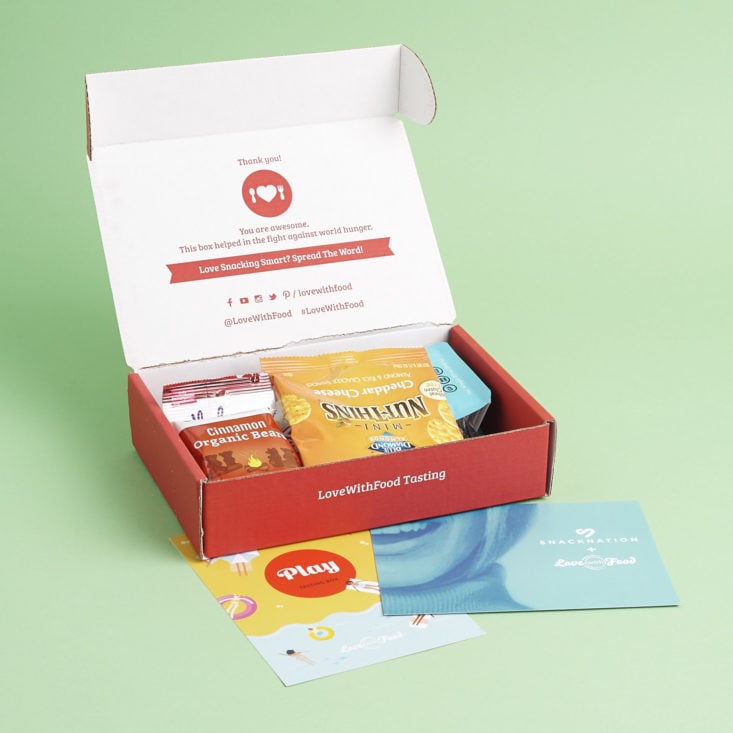 open Love With Food Tasting box