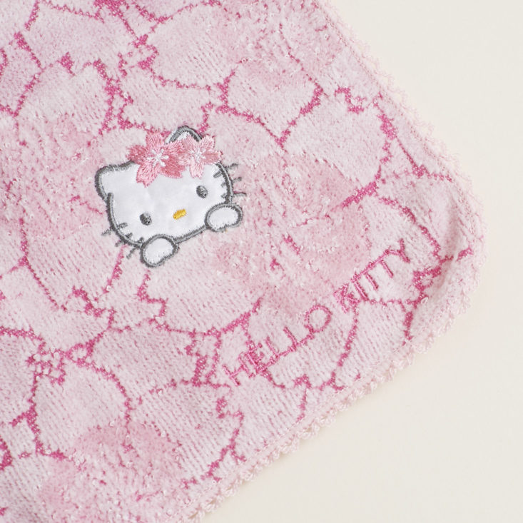 detail for Pink Sakura Hello Kitty Washcloth