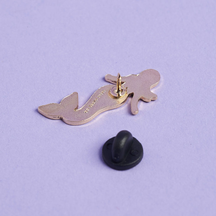 quirky post back of enamel mermaid pin