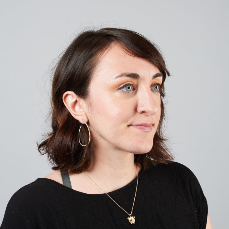 rocksbox loop earrings on model