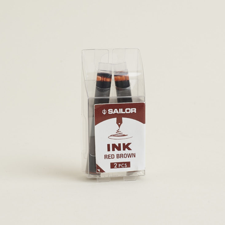 Red Brown ink refills for Sailor Fude DE Manen Fountain Pen in pacakge
