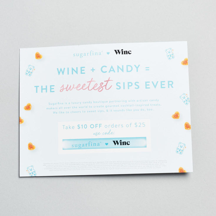 winc wine and candy offer