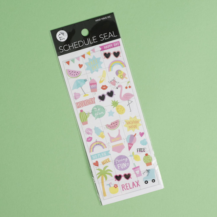 zen pop stationery kit beach stickers