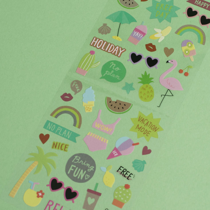 zen pop stationery kit beachy stickers