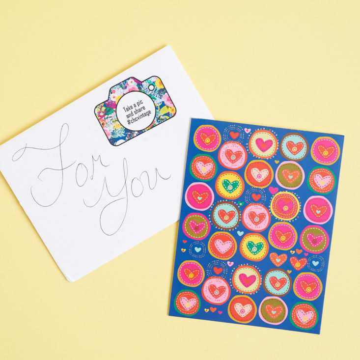 chc vintage tees stickers and note