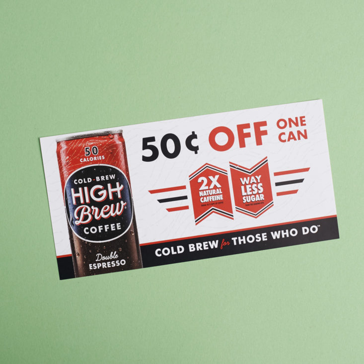coupon for High Brew Coffee 