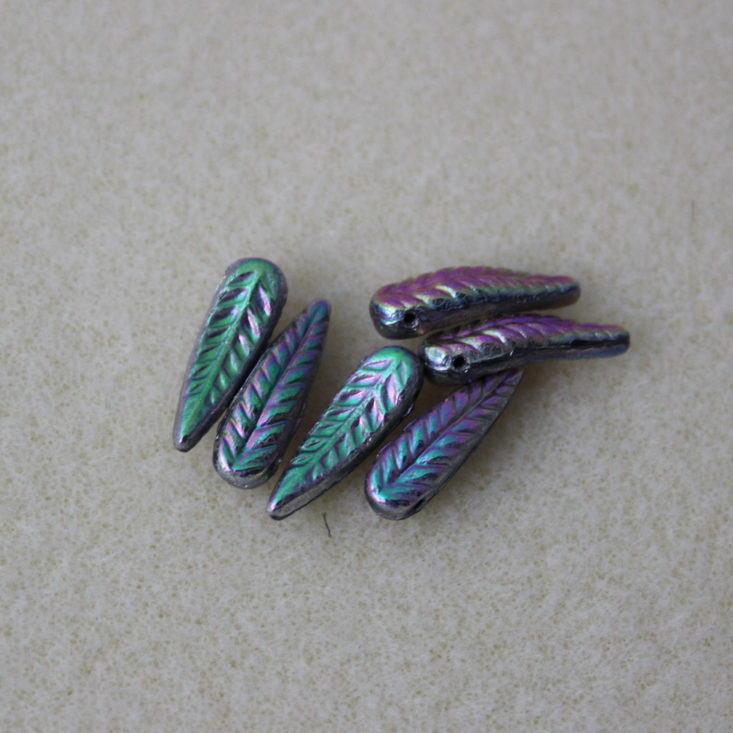 Dollar Bead Box August 2018 Glass Feathers