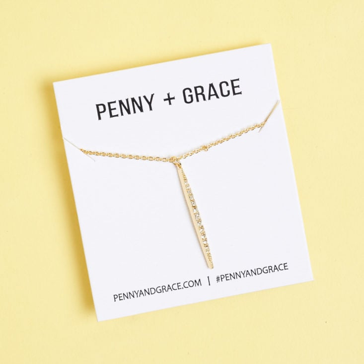 penny and grace bar necklace