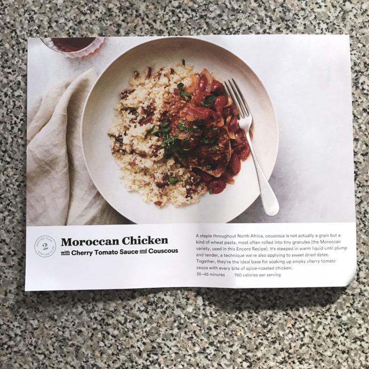 Plated August 2018 - moroccan chicken recipe