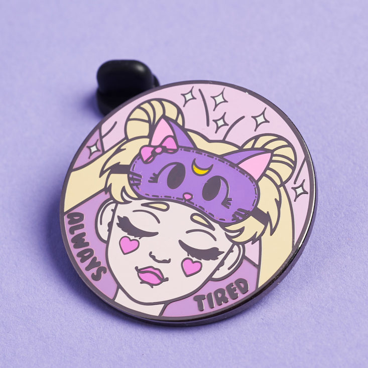 quirky post enamel pin
