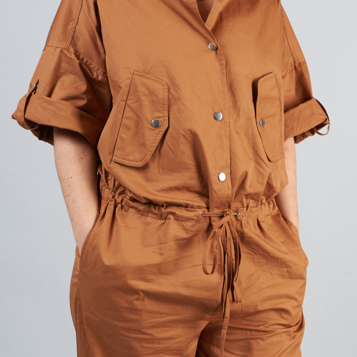 shoedazzle jumpsuit with drawstring