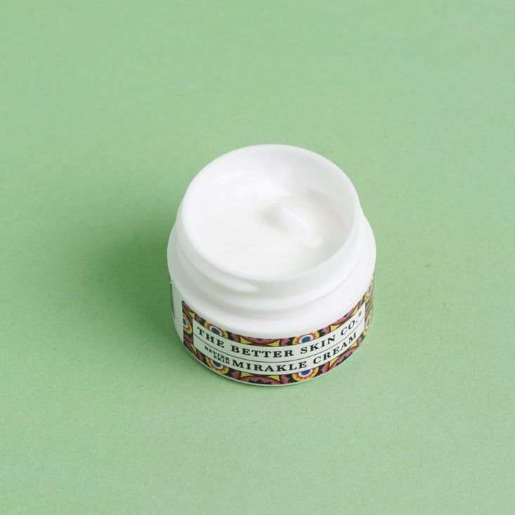 The Better Skin Co. Mirakle Cream with lid off