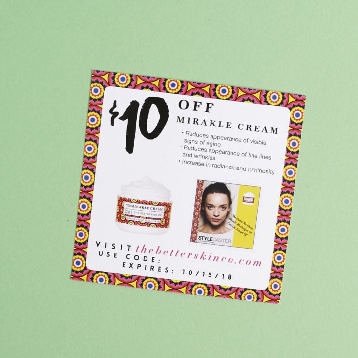 coupon for The Better Skin Co. Mirakle Cream