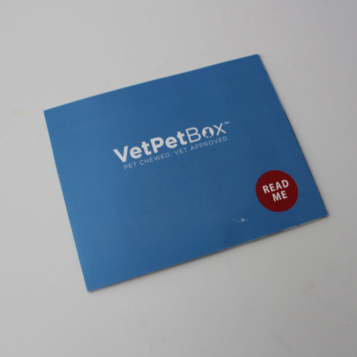 VetPetBox Dog August 2018 Education Front