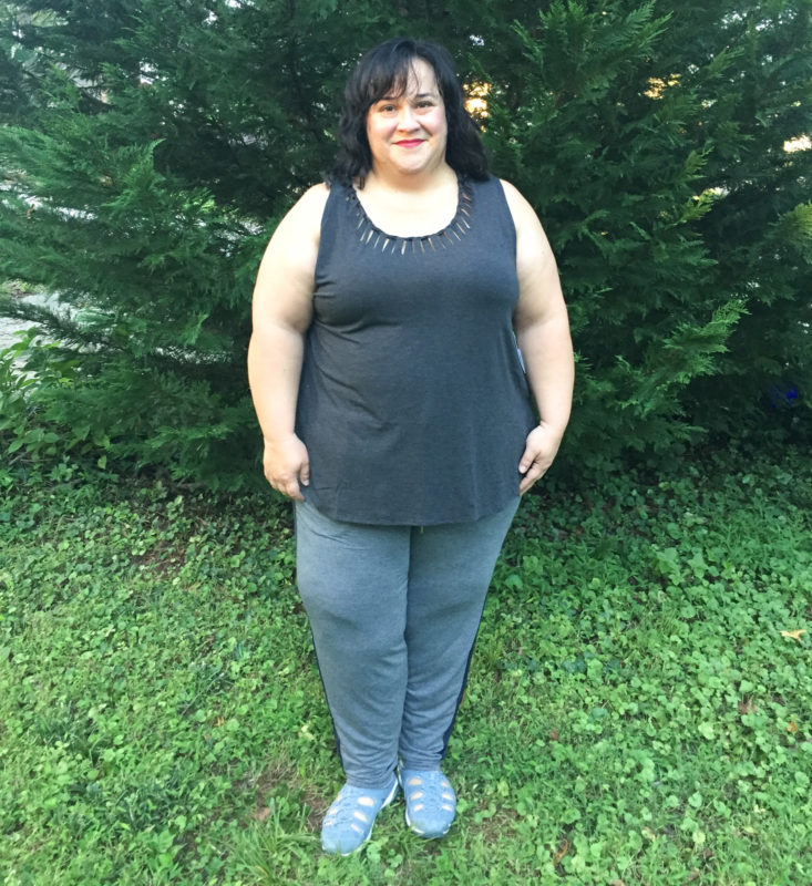Cut Out Draped Back Tank by Shape Active