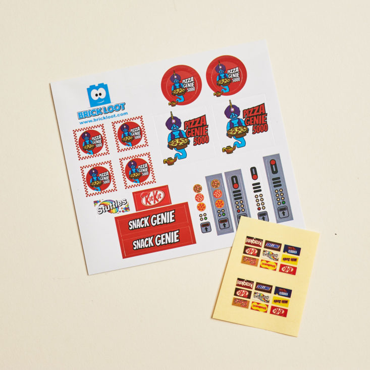 Brick Loot September 2018 - Pizza Genie 5000 Sticker Top