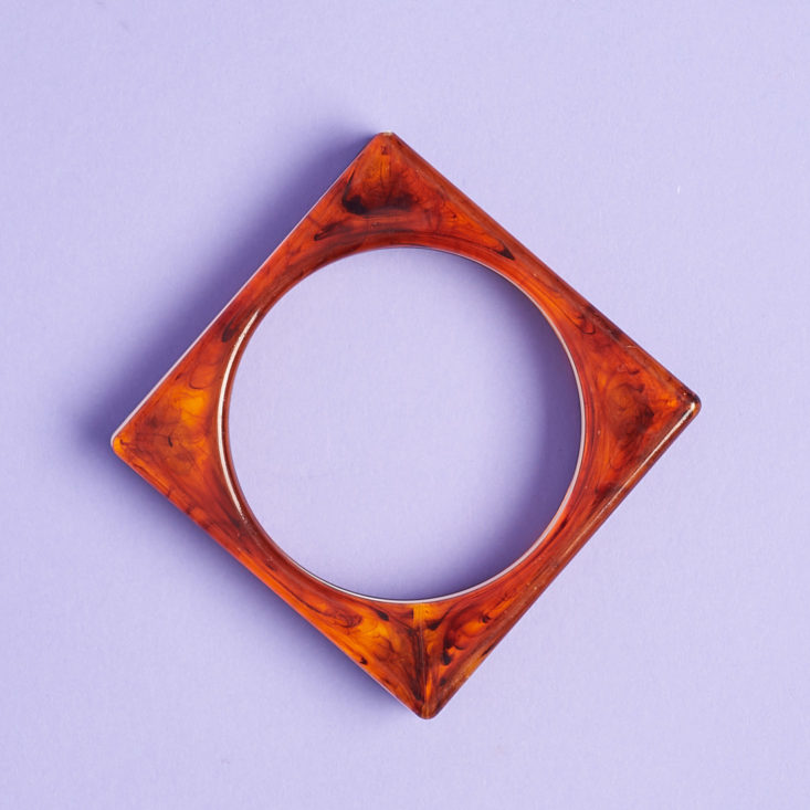 chc vintage tshirt square resin bangle from above