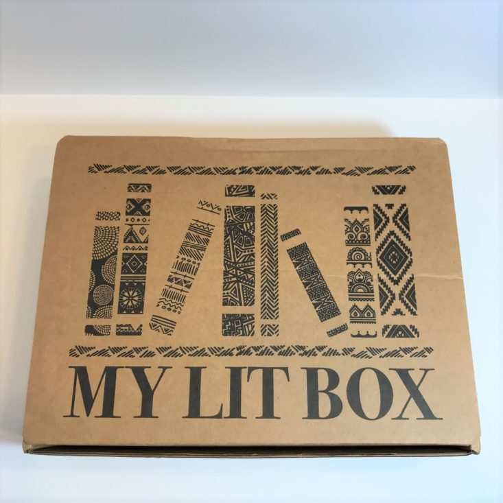 closed cardboard box with My Lit Box printed on top