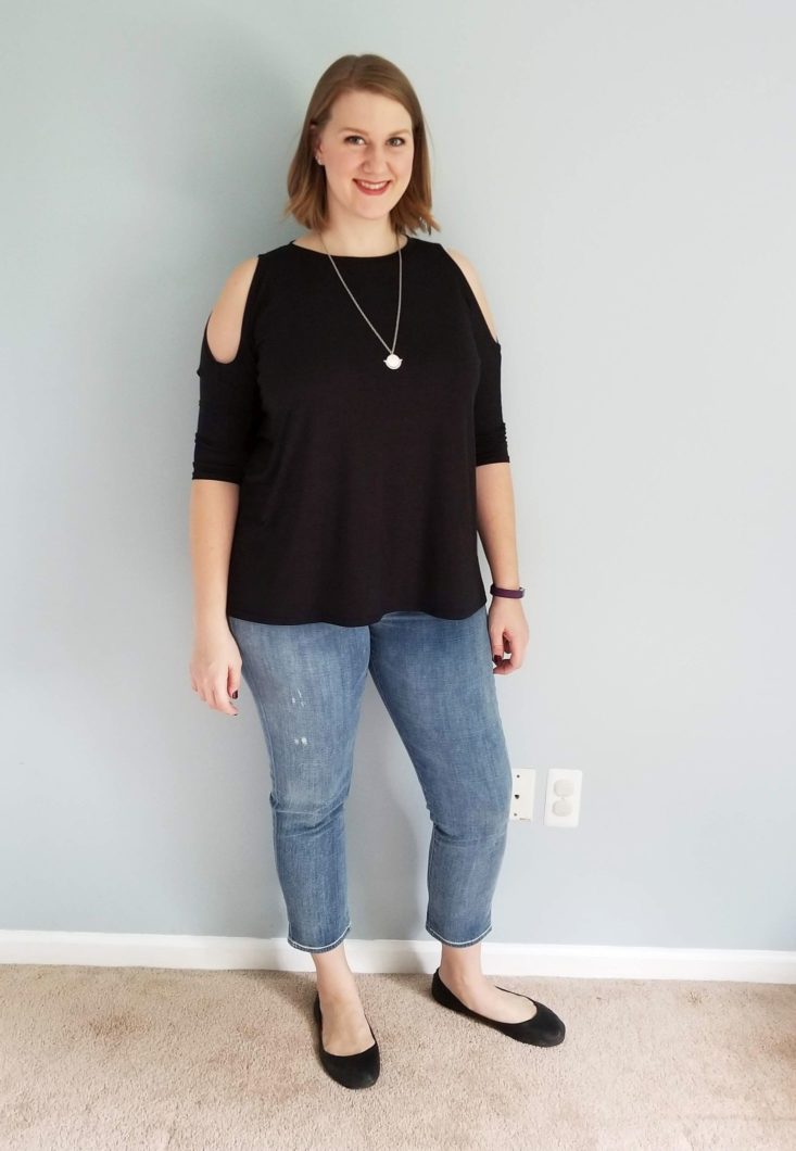 Daily Look October 2018 black top and jeans