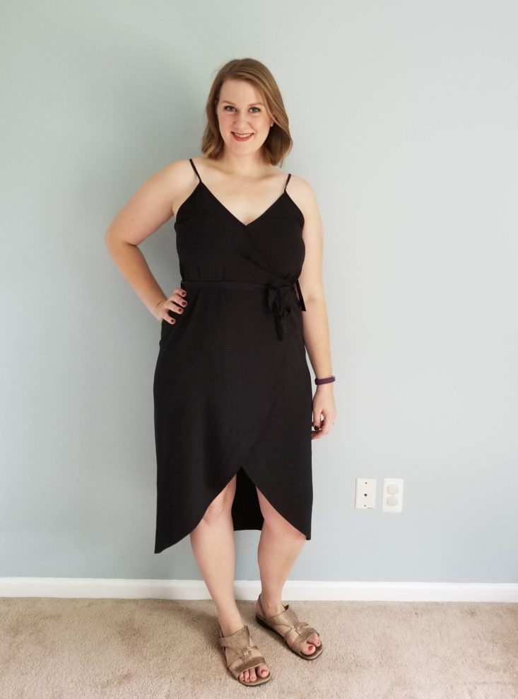 Daily Look October 2018 black wrap dress