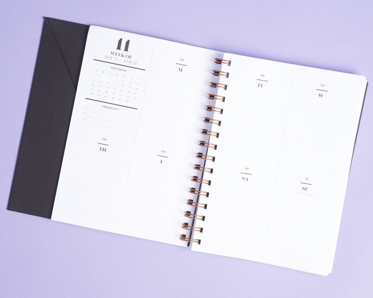 Happy Rebel Fall 2018 - Spiral Planner Opened 1