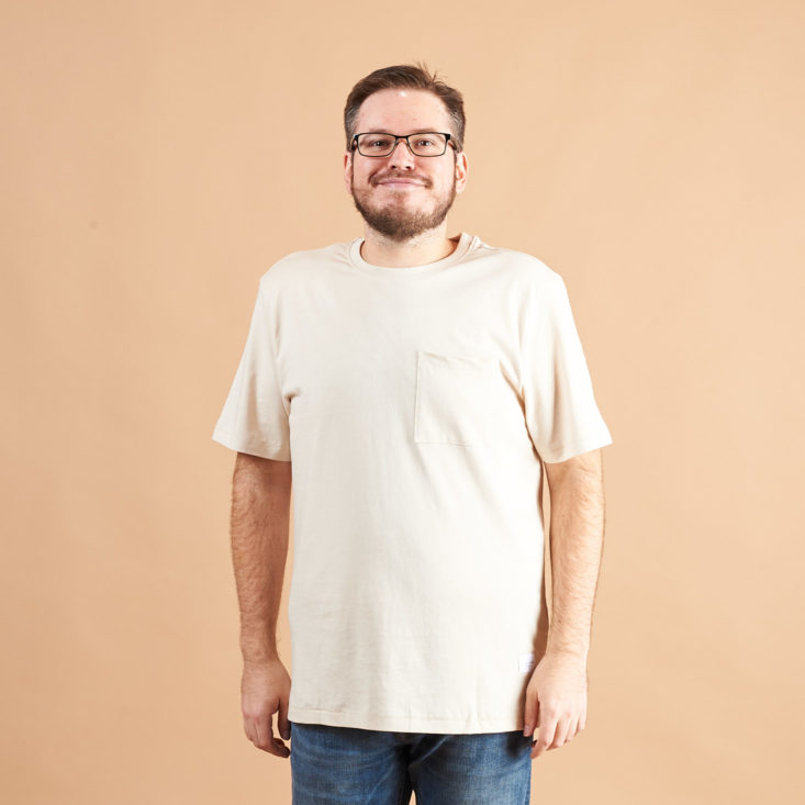 Menlo Club September 2018 - Model Wearing Tshirt Portrait View