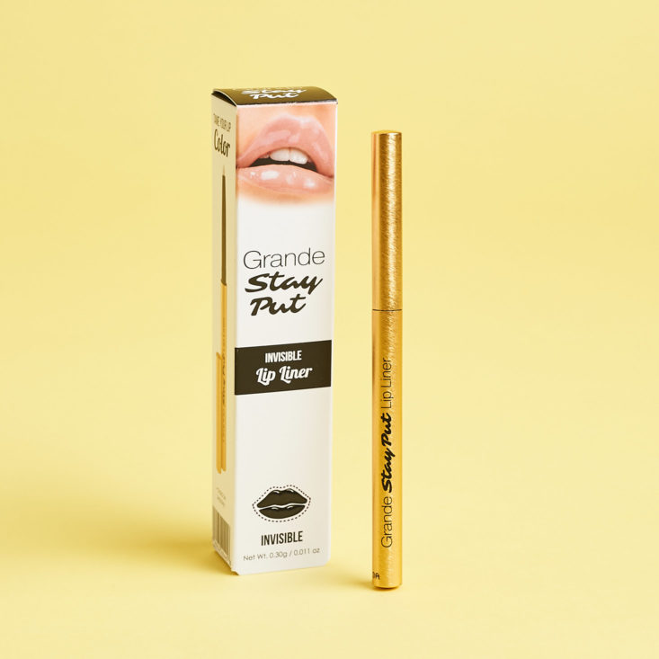 New Beauty Test Tube September 2018 - Grande Stay Put Front View