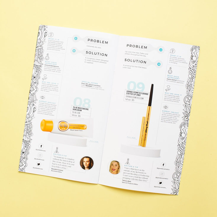 New Beauty Test Tube September 2018 - Information Card Opened 4