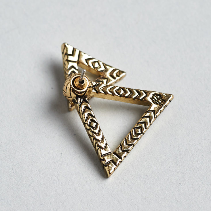rocksbox triangle earring front and back
