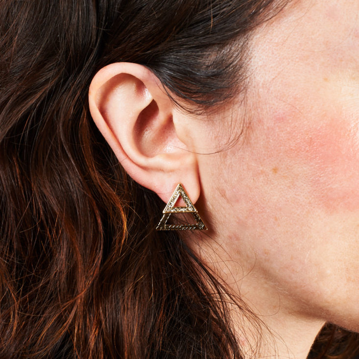rocksbox triangle ear jacket on model