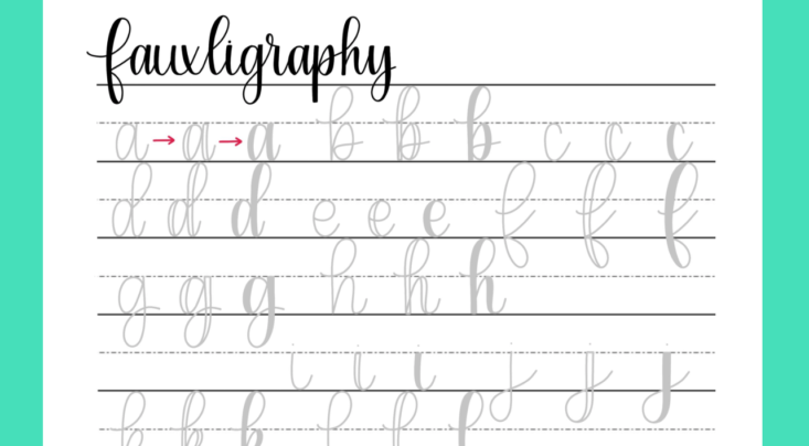 the inky box sheets fauxligraphy