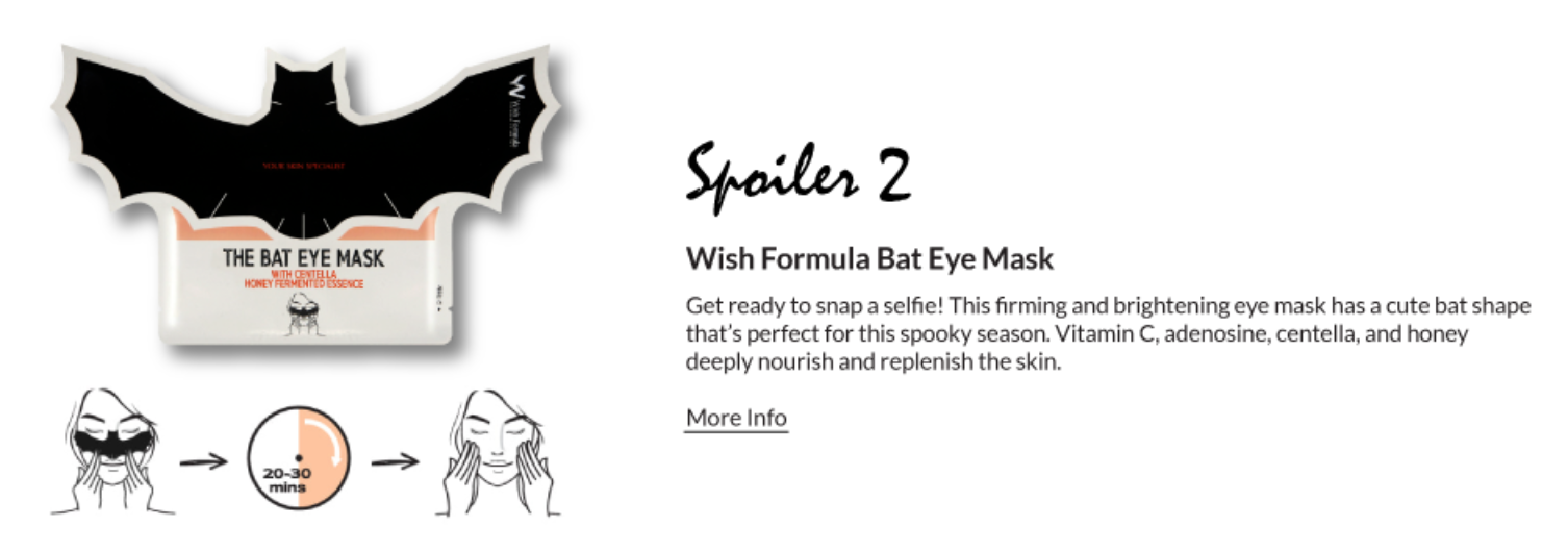 wish formula bat eye mask