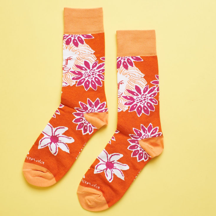 Orange Floral Socks