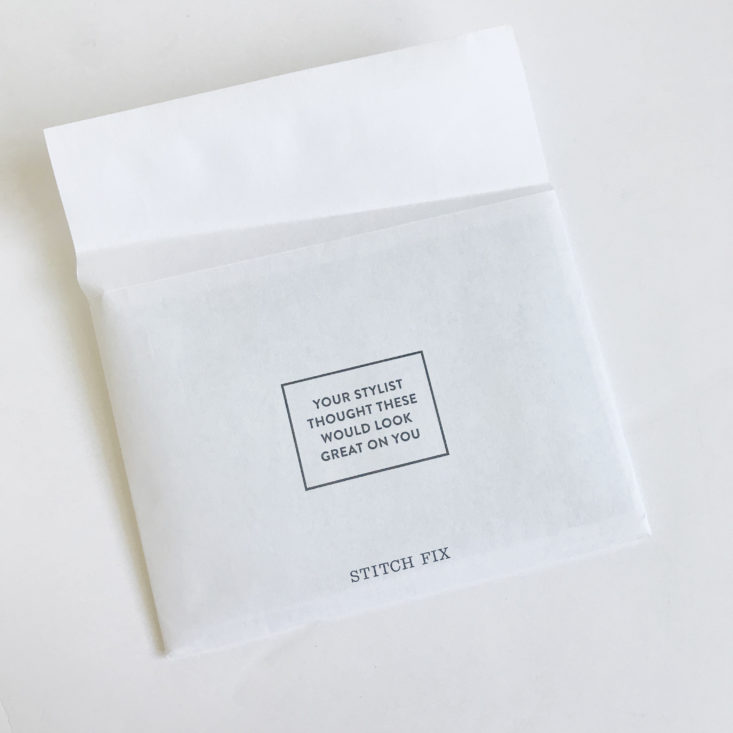 Stitch Fix September 2018 - envelope