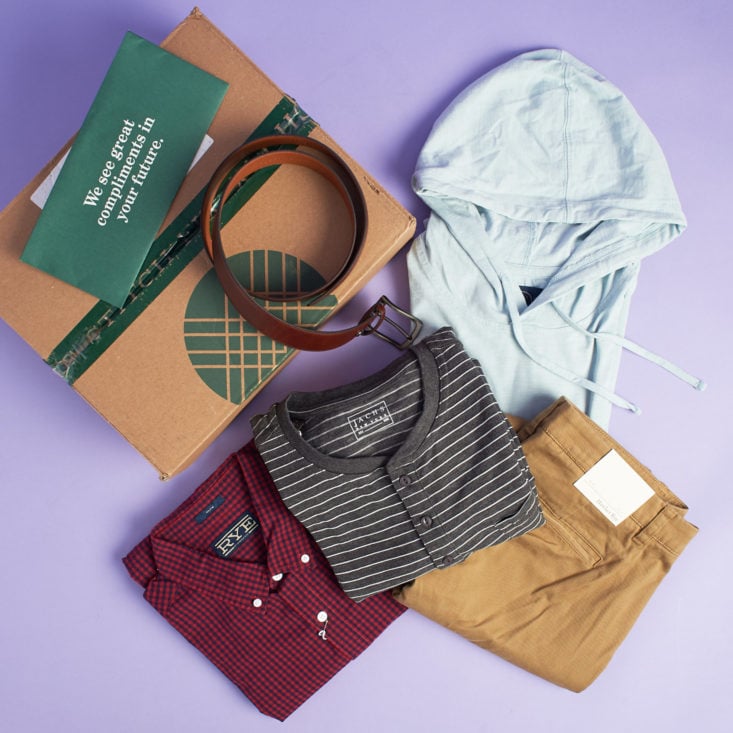 StitchFix Mens September 2018 - Box with Product Top